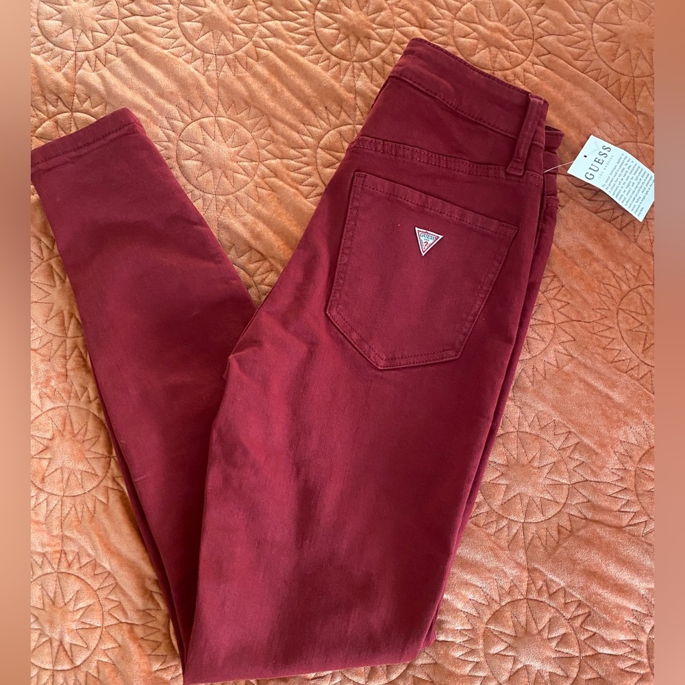 High Rise Red Guess Jeans